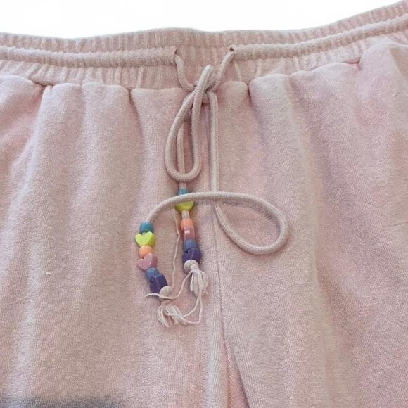 Stoney Clover Lane Pink Terrycloth Sweatpants Size Small - Picture 2 of 3